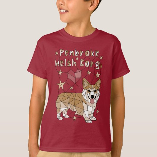 Geometric Pembroke Welsh Corgi T-shirt (Voorkant)