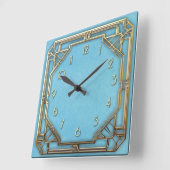 Geometric perfection in an Art Deco Wall Clock Vierkante Klok (Hoek)