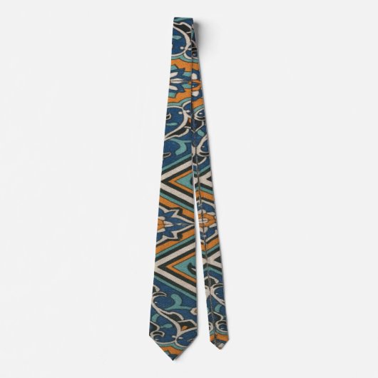 Geometric Persian Pattern Tie – Bold Artistic Neck Stropdas (Voorkant)