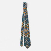 Geometric Persian Pattern Tie – Bold Artistic Neck Stropdas (Achterkant)