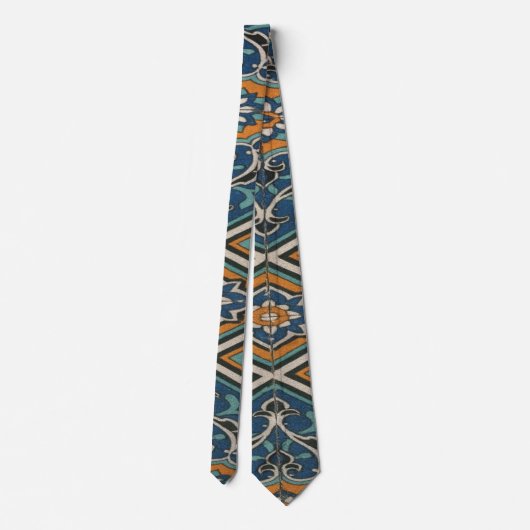 Geometric Persian Pattern Tie – Bold Artistic Neck Stropdas (Achterkant)