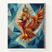 Geometric Phoenix Kunstnotitieboek Notitieboek (Achterkant)