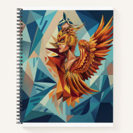 Geometric Phoenix Kunstnotitieboek Notitieboek