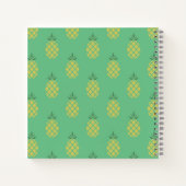 Geometric Pineapple Pattern on Green Notitieboek (Achterkant)