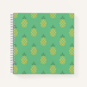 Geometric Pineapple Pattern on Green Notitieboek (Voorkant)