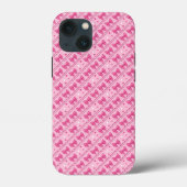 Geometric Pink Bows Polka Dots Coquette Case-Mate iPhone Case (Achterkant)
