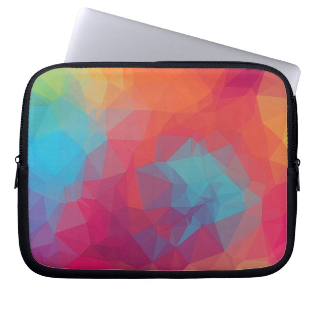 Geometric pink_funda_10 laptop sleeve (Voorkant)