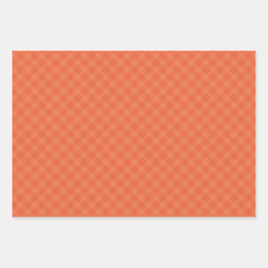 Geometric Plaid Pattern in Peach and Teal Inpakpapier Vel (Voorkant 2)