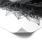 Geometric Power Art: Lion Head Lattice Poster (Hoek)