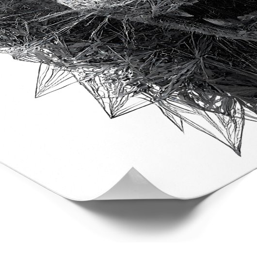 Geometric Power Art: Lion Head Lattice Poster (Hoek)