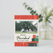 Geometric Presents "Feliz Navidad" Kaart 1 Foto (Staand voorkant)