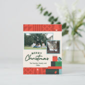 Geometric Presents "Prettig Kerstfeest" Kaart 2 fo (Staand voorkant)