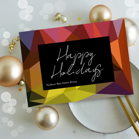 Geometric Prettig Kerstfeest Bedrijfsmatig Kaart