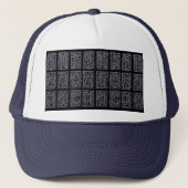 Geometric Pulse Foam Trucker Hat Trucker Pet (Voorkant)