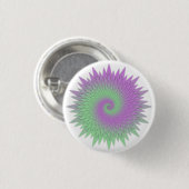 Geometric Purple and Green Ronde Button 3,2 Cm (Voorkant /achterkant)
