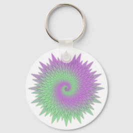 Geometric Purple and Green Sleutelhanger