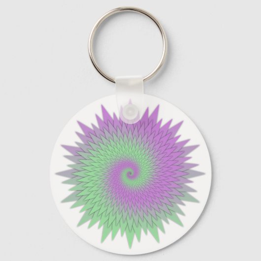 Geometric Purple and Green Sleutelhanger (Voorkant)