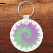 Geometric Purple and Green Sleutelhanger (Voorkant)