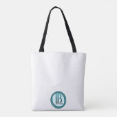 Geometric Purple and Green Tote Bag (Achterkant)