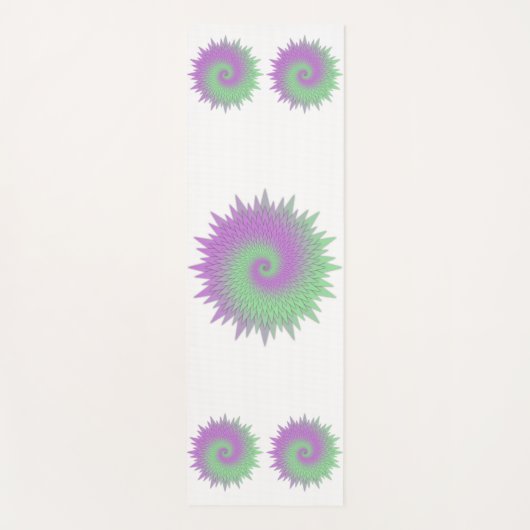 Geometric Purple and Green Yogamat (Voorkant)