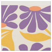 Geometric Purple and Yellow Pattern Fabric Stof (Close Up)