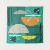 Geometric Quadrants Abstract Art Wandkleed (Voorkant (horizontaal))