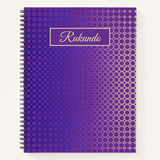 Geometric Radiance: Indigo to Violet Tech Notitieboek (Voorkant)