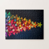 Geometric rainbow Christmas tree Legpuzzel (Horizontaal)