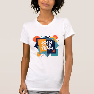 Geometric Recruitment Graphic - Bold White Text "J T-shirt