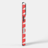 Geometric Red And Off-White Triangles Phone Case (Achterkant / Rechts)