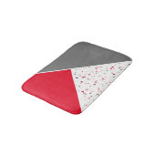 Geometric Red Gray Terrazzo Badmat (Gekanteld)