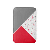 Geometric Red Gray Terrazzo Badmat (Voorkant Verticaal)