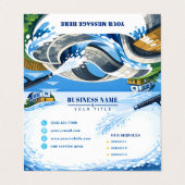 Geometric Residential pressure washing Flow Visitekaartje (Buitenkant ongevouwen)