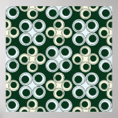 Geometric Retro Circles Pattern Poster (Voorkant)