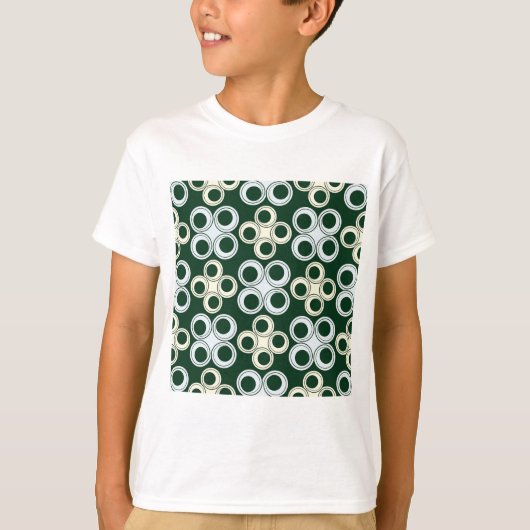 Geometric Retro Circles Pattern T-shirt (Voorkant)