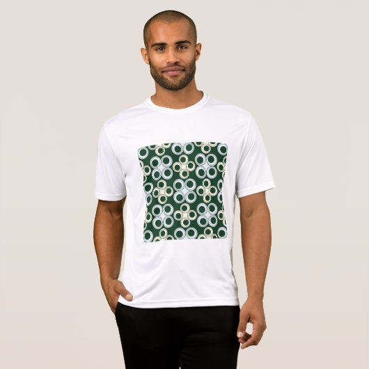 Geometric Retro Circles Pattern T-shirt (Voorkant volledig)