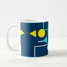 Geometric Retro Tech Koffiemok