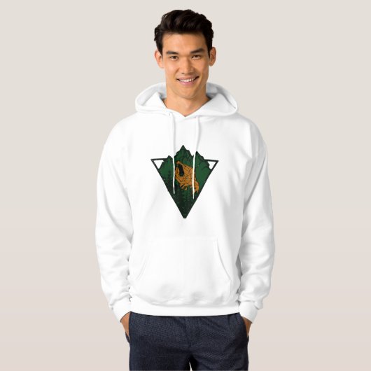 Geometric Roaring Bear Mountain Sweatshirt (Voorkant volledig)