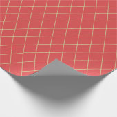 Geometric Rode en Gold Harlequin Cadeaupapier (Hoek)