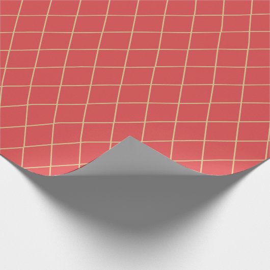 Geometric Rode en Gold Harlequin Cadeaupapier (Hoek)