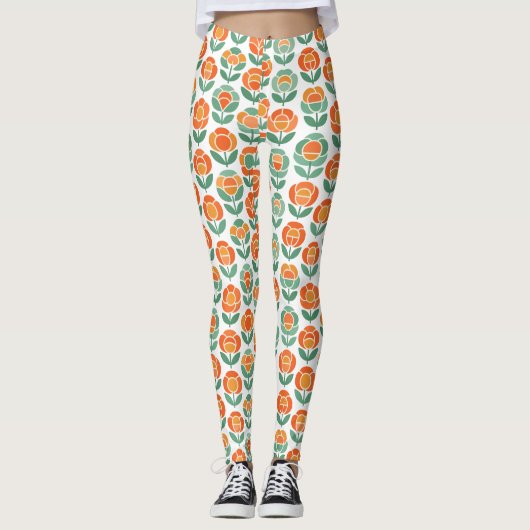 Geometric Rose Love Leggings (Voorkant)