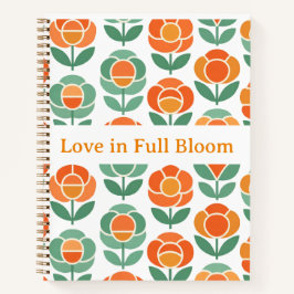 Geometric Rose Love - Love in full bloom spiral  Notitieboek