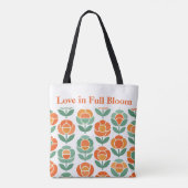 Geometric Rose Love - Love in full bloom Tote Bag (Achterkant)