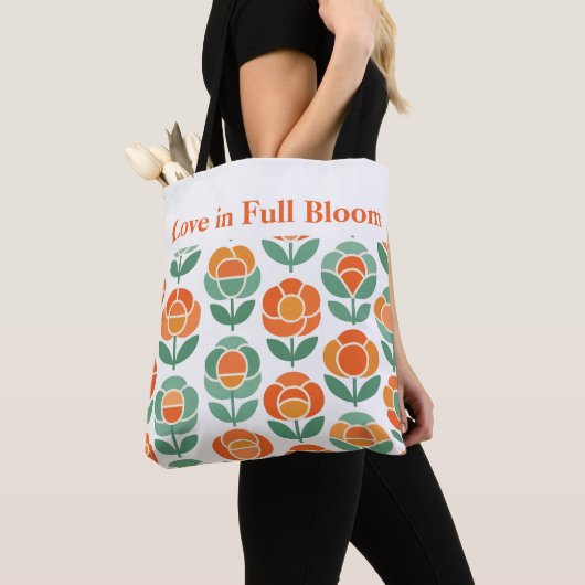 Geometric Rose Love - Love in full bloom Tote Bag (Dichtbij)