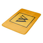 Geometric Royal Gold Black Monogram Badmat (Gekanteld)