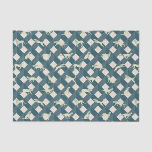 Geometric Safari Wild Leopard Animal Tissuepapier (Voorkant)
