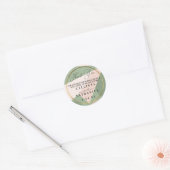 Geometric Sage Green Dusty Pink Bedankt Ronde Sticker (Envelop)