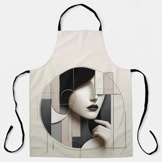 Geometric Sculpted Portrait Schort (Voorkant)
