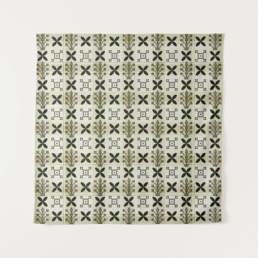 Geometric Seamless pattern background. Batik desig Wandkleed (Voorkant)
