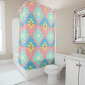 Geometric seamless pattern design, home decor ide douchegordijn (In situ)